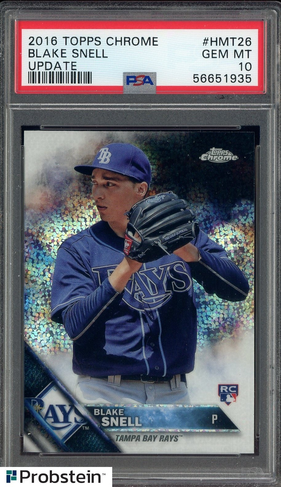 #2 2016 Topps Chrome Update #HMT26 Blake Snell Rays RC Rookie PSA 10 GEM MINT