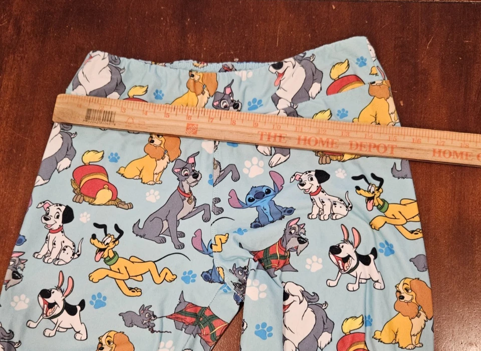 Leggings femininas parques da Disney estampa de personagem filhote de cachorro médio azul claro - Imagem 3 de 4