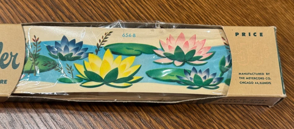 Calcomanía retro vintage borde flores lirio almohadillas álbum de recortes 12 pies hecho en EE. UU. Foto 3 de 4