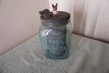 1 - Original Glass Battery Jar for a Wood Wall Telephone Pre 1900 in Good Cond.