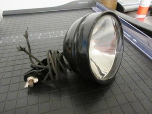Vintage Motorbike 12V Light - Steel Bullet Shape - Glass Lens