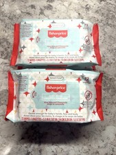 4 pks Fisher-Price Baby Wipes Fragrance-Free Aloe Chamomile 72ct Fast Shipping