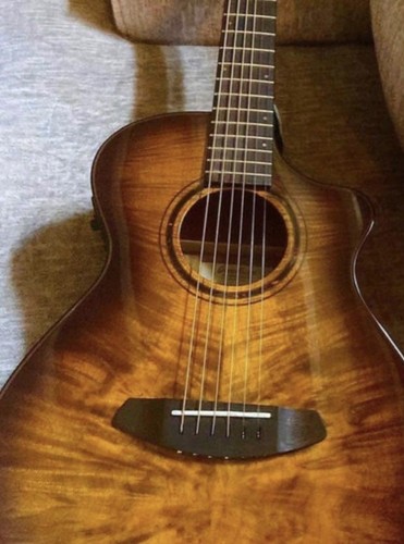 Breedlove Pursuit Exotic Myrtlewood Companion Tiger's Eye Ac-elec Excellent - Picture 3 of 6