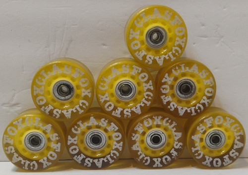 CLAS FOX 78A Indoor or Outdoor 65x35mm Quad Roller Skate Wheels YELLOW