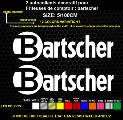 2 decorative stickers for counter fryers: BARTSCHER