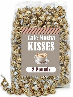 Hershey Kisses Espresso Cafe Moka, 2 Lbs Bulk Coffee Flavored Milk Chocolate ...