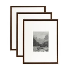 Adlynn Rectangle Picture Frame Set of 3; 16 x 20 matted to 8 x 10; Bronze; Vi...