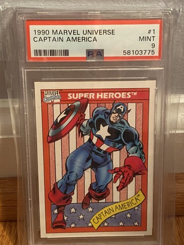 1990 MARVEL UNIVERSE #1 CAPTAIN AMERICA PSA 9