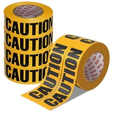 SWRT 6 Rolls Premium Yellow Caution Tape, 3 Inch x 3 inches x 1000 feet