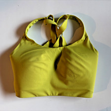 Lululemon Energy Bra High Support YLSR Yellow/Green SZ 32 DDD. EUC