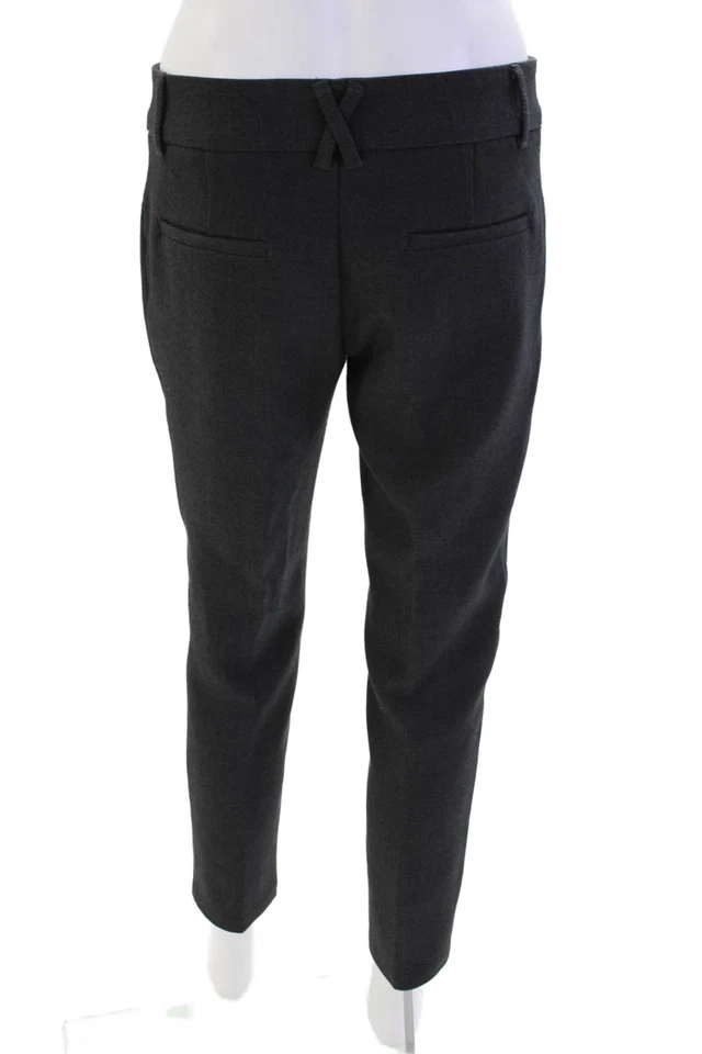 Pantalones al tobillo Cartonnier Anthropologie para mujer plisados rectos Charlie grises talla 4 Foto 3 de 4