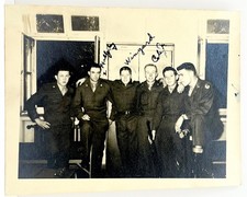 1940s Handsome US Air Force Servicemen in Barracks Identified Group Vtg Photo