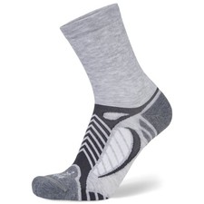 Balega Ultralight Mini Crew Socks, Gray/White