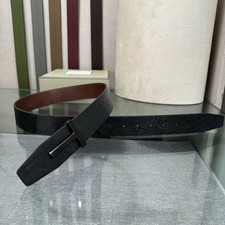 Tom Ford Black Brown Reversible Leather T Buckle 38mm Dress Belt W Box Tom Ford Black Brown Reversible Leather T Buckle 38mm Dress Belt W Box