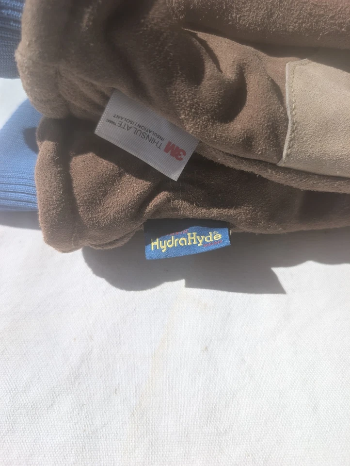 Wells Lamont подлинный гидрагид коричневый кожаный Thinsulate зимние перчатки с манжетами - Изображение 2 из 2