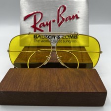 Vtg B L Ray-ban usa 1/10 12K GF Decot Shooter Kalichrome Aviator Sunglasses