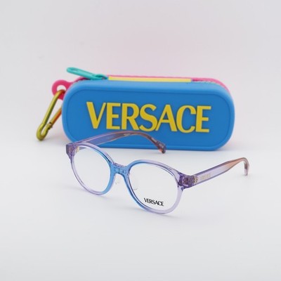 NEW Versace Kids VK3012 5534 Gradient Pale Blue Lilac Orange 47mm Eyeglasses