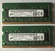 Micron 16GB 2x4 GB DDR4 2666MHz PC4-21300 1Rx8 SODIMM RAM MTA8ATF1G64HZ-2G6E1