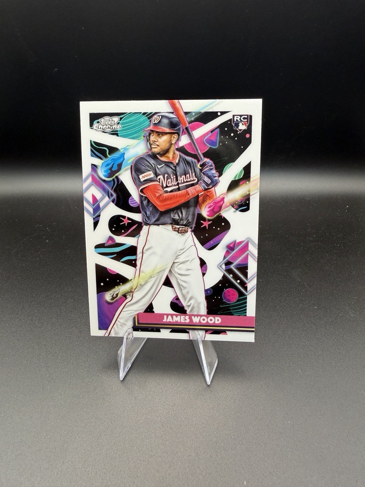 2025 Topps Cosmic Chrome James Wood RC White Hole Refractor Rookie #1 Nationals