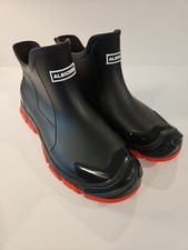 Waterproof Rain Boots Color Black/Red Size US 11 EUR 45 Excellent Condition