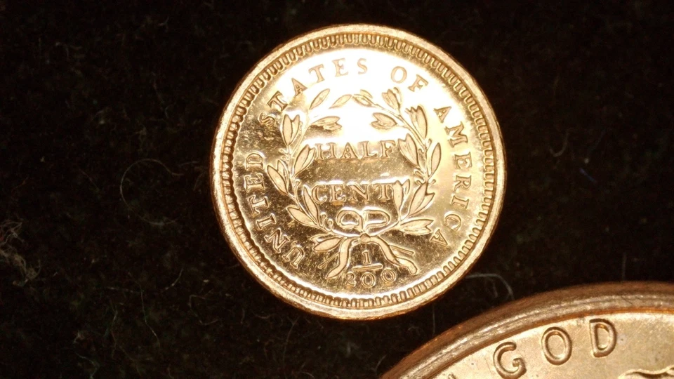 MINIATURE COIN 1794 LIBERTY CAP HALF CENT PROOF LIKE COPPER - Image 2 of 2