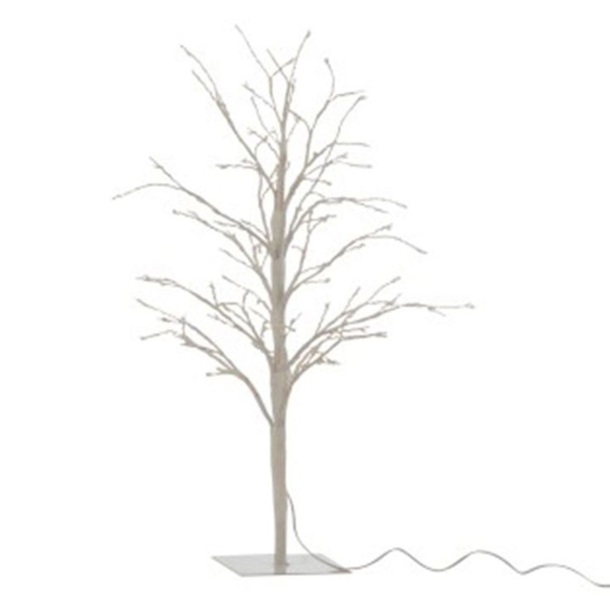 Plante artificielle déco LED blanc de 57cm au design épuré