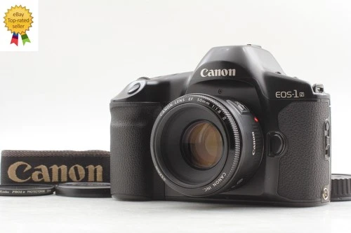 [Near MINT w/ Strap]  Canon EOS-1N 35mm Film Camera EF 50mm F1.8 II Lens JAPAN