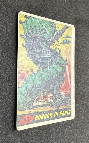 1962 Topps Mars Attacks Horror in Paris #41 Low Grade VG - Picture 3 of 3