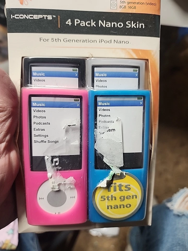 Paquete de 4 recubrimientos protectores de silicona para iPod Nano 5G de 5ª generación - Foto 2 de 3