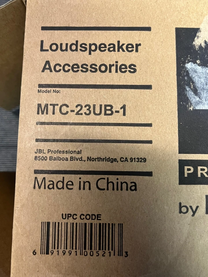 JBL MTC-23UB-1-WH U-Bracket for Control 23-1 Loudspeaker Black - Image 2 of 4