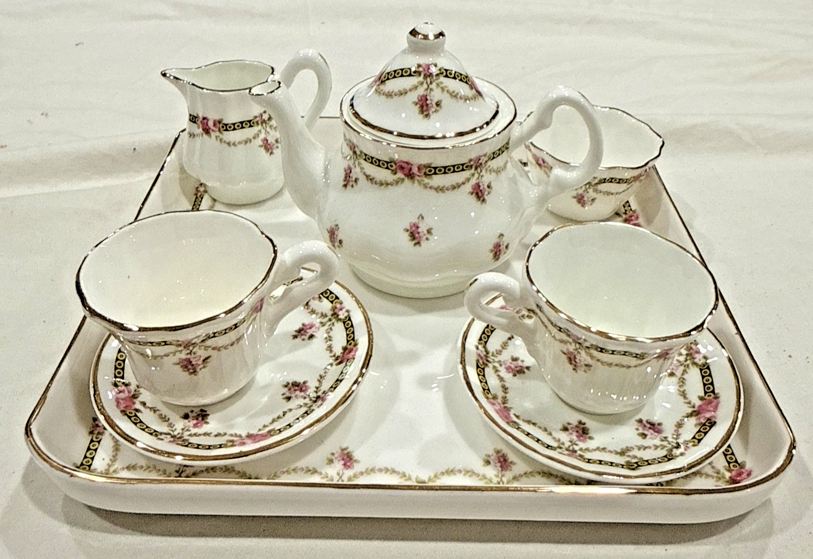 Set English Fine Bone China Crown Victorian