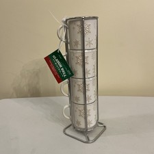 Sleigh Bell Bistro Espresso Mug Set Of 4 With...