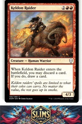 Magic the Gathering MTG Dominaria Keldon Raider #135 Buy 2 Get 1