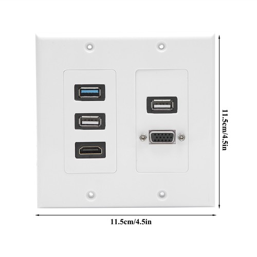 2USB2.0 + USB3.0 + + VGA Wall Plate US Standard Information Panel CS - Picture 6 of 11