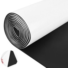 1/8 Black Foam Rubber Sheet Adhesive Weatherproof Soundproof Padding 12x59
