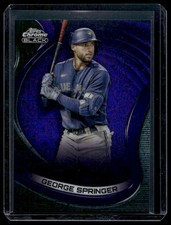 2022 Topps Chrome Black George Springer Purple Mini-Diamond Refractors #/150