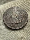 1880 Indian Head Penny Cent Extremely Fine (XF) Dark Chocolate