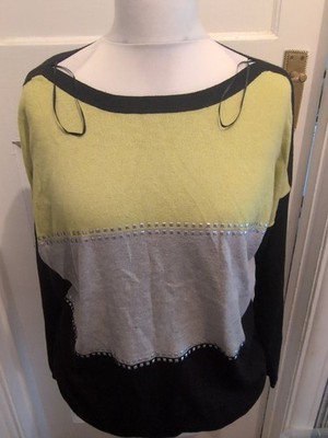Pullover Pulli Wallis Medium limette/schwarz/grau