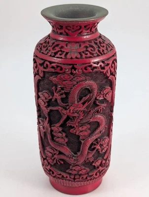 红色黄铜主中国古董花瓶| eBay