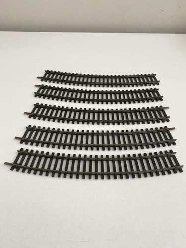 5x Hornby R608 - Spur 00 gebogene Gleise - Eisenbahngleise (#1455) | Zustand: Used