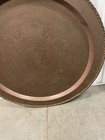 WALL HANGING BRASS ROUND MADE IN HONG KONG FLORAL ASIAN INSPIRED 30" vintage — photo 3