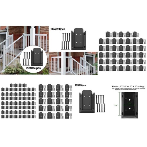 Für 20 Stück Effektive Terrassen Geländer Halterung Verbinder für 2x4 Zoll P - Picture 11 of 17