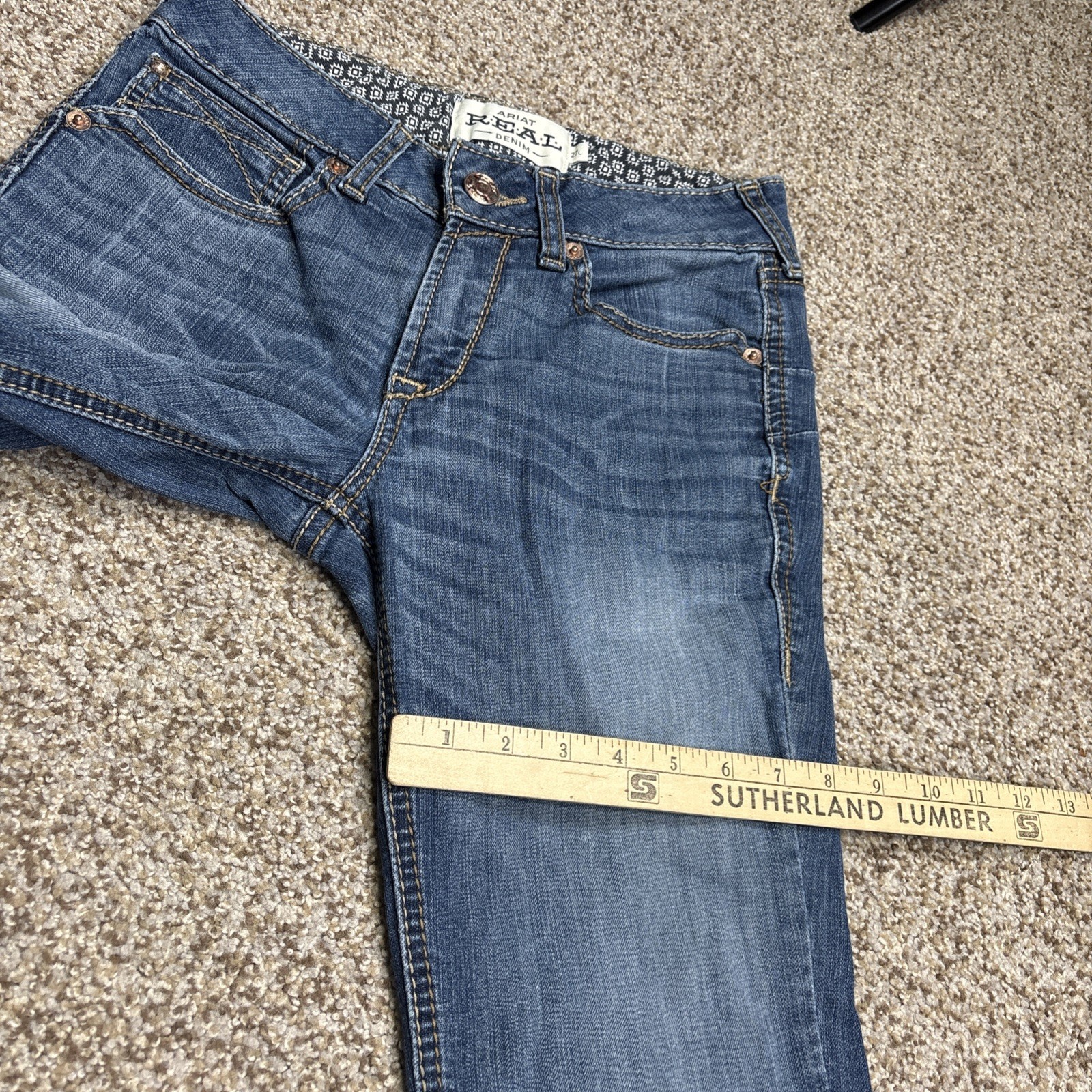 ARIAT REAL Boot Cut Jeans Women's 27 X 33.5 Perfect Rise Stretch Denim - View 14