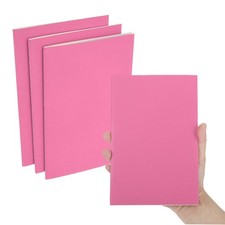 3 Pack A5 Notebook, A5 Journal Mini Notebook Pocket Kraft,Hot Pink