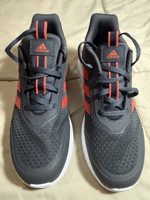 adidas Cloudfoam Black Red White Men's Athletic Running Sneaker size 5 