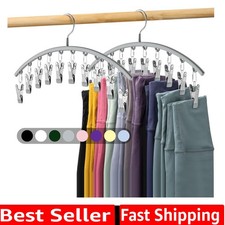 Legging Organizer for Closet, Metal Yoga Pants Hanger w/Rubber Coated 2 Pack ...