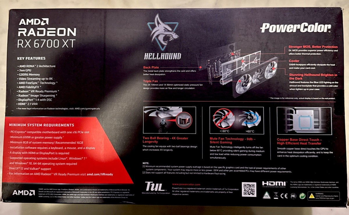 PowerColor Hellhound Radeon RX 6700 XT 12GB GDDR6 Graphics Card PowerColor Hellhound Radeon RX 6700 XT 12GB GDDR6 Graphics Card