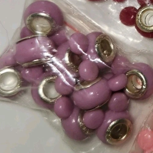 Lot - 4 Shades Of PINK MICKEY MOUSE ICON BEADS For European Bracelets - Image 3 of 4