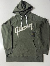 GIBSON Hoodie Chenille Logo Heather Green Medium