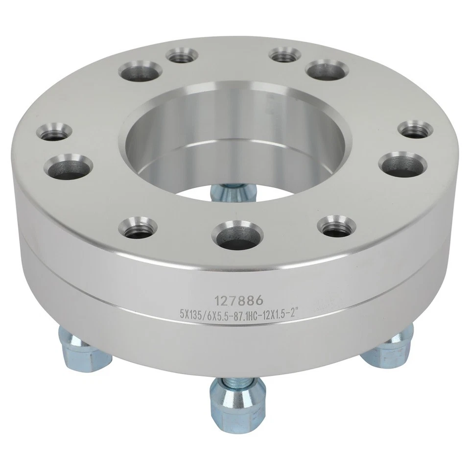 4Pcs 2" 5x135 to 6x5.5 Wheel Spacers 12x1.5 For 1997-2002 Ford Expedition F-150 Foto 4 de 4